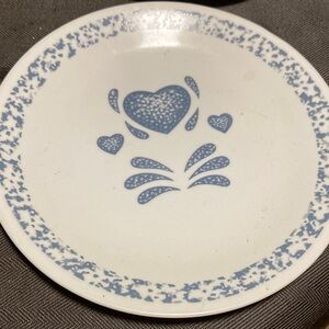Charming Blue Heart salad plate x 2